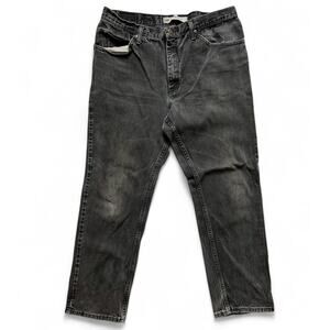 Lee Dark Gray Black Denim Jeans Fit Pants 36 x 31 Faded Straight Leg Regular Fit